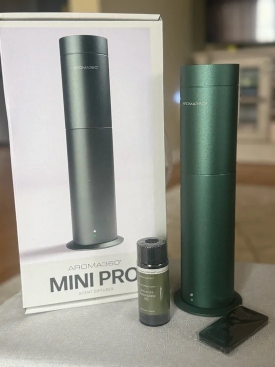 Aroma360 Mini Pro Smart Diffuser Green + Remote + FREE FULL SIZE fragrance oil