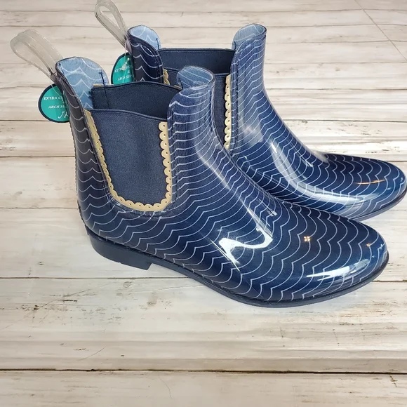 Nwt jack rogers Sallie blue rain boot arch‎ support size 11
