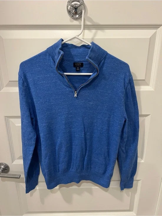 J. Crew Men’s Royal Blue Half-Zip Sweater