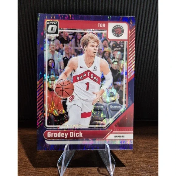 2025 Donrus Optic Gradey Dick #184 Purple Shock Prizm Toronto Raptors