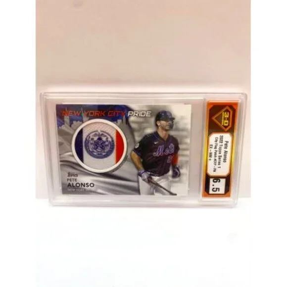2020 Topps City Flag Patch Pete Alonso 3-D Graded 6.5 (MISC14)