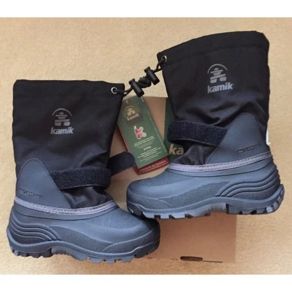 NEW-Kamik Waterbug5-Kids Insulated and Waterproof Winter Boots-Size 12‎