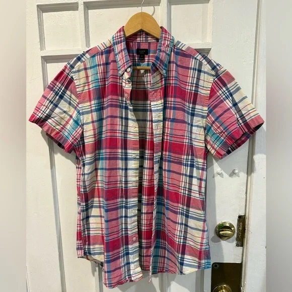 J. Crew Multicolor Plaid Button Down Shirt