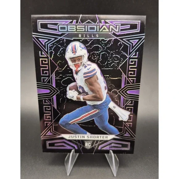 2023 Panini Obsidian Justin Shorter #110 Purple Electric Etch /75 Buffalo Bills