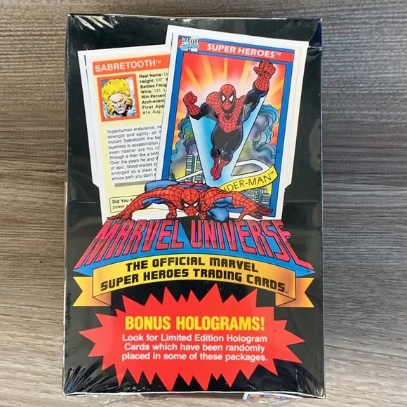 Marvel Universe Official Marvel Super Heroes Trading Cards sealed box 1990 Impel