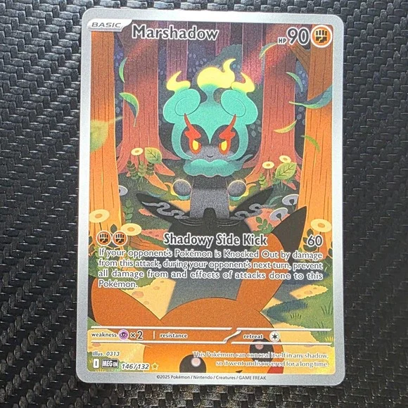 Marshadow 146/132 Prismatic Evolutions Illustration Rare Holo Pokemon Card NM