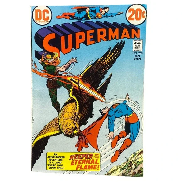 1973‎ Superman DC Comic Book #260 20 Cent Advertising