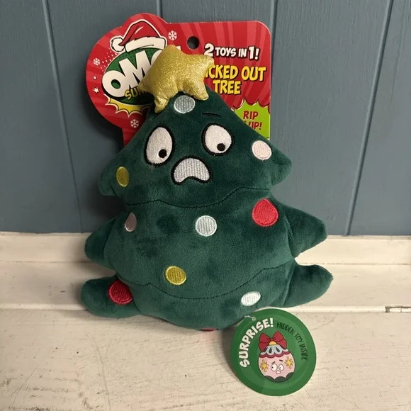 OMG! Surprise Holiday Tricked Out Tree 2 in 1 Dog Toy Plush Chew Christmas‎ NWT