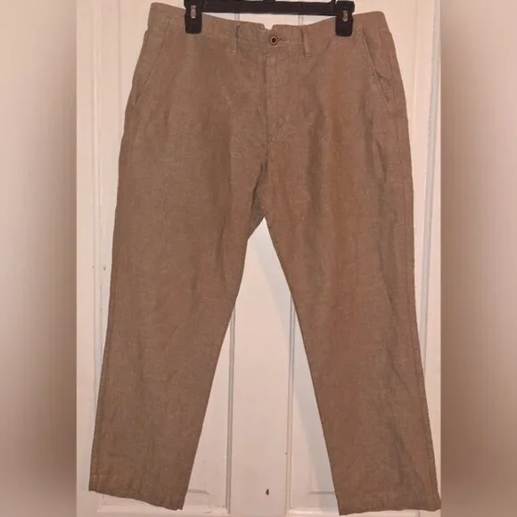 Mens Size 32x30 Gap Linen Blend Dress Slacks Pants Breathable Lightweight Office