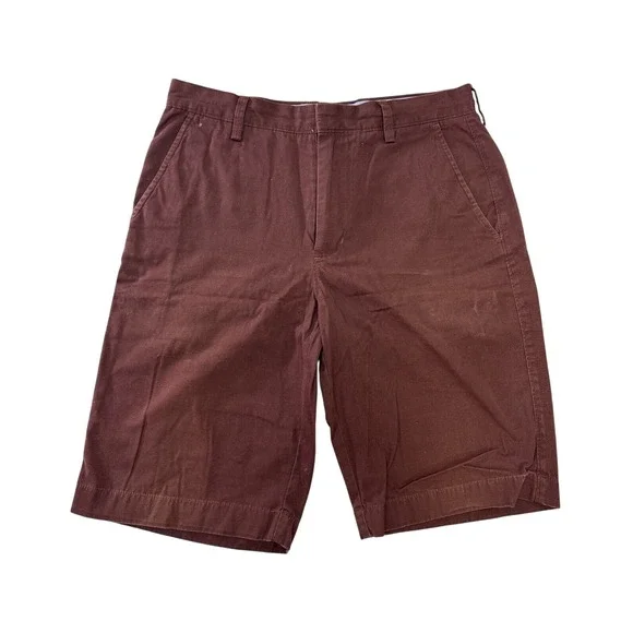 J. Crew Rivington Mens‎ Chino Shorts 30W Burgundy Maroon Cotton Twill