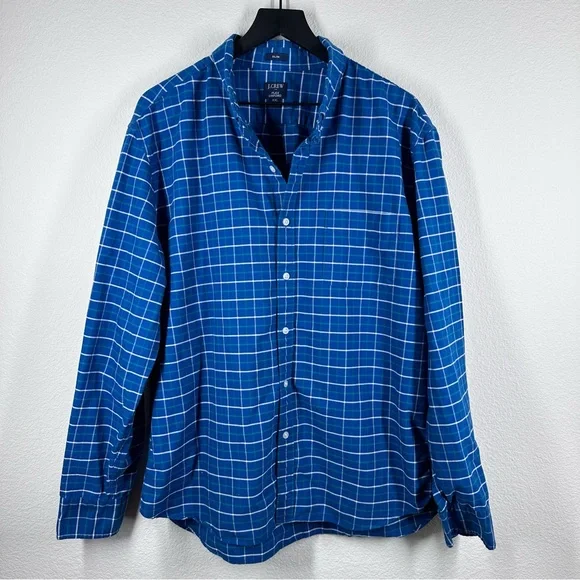 J. Crew 100% Cotton Flex Oxford Long Sleeve Button Down Shirt Slim Fit XXL EUC