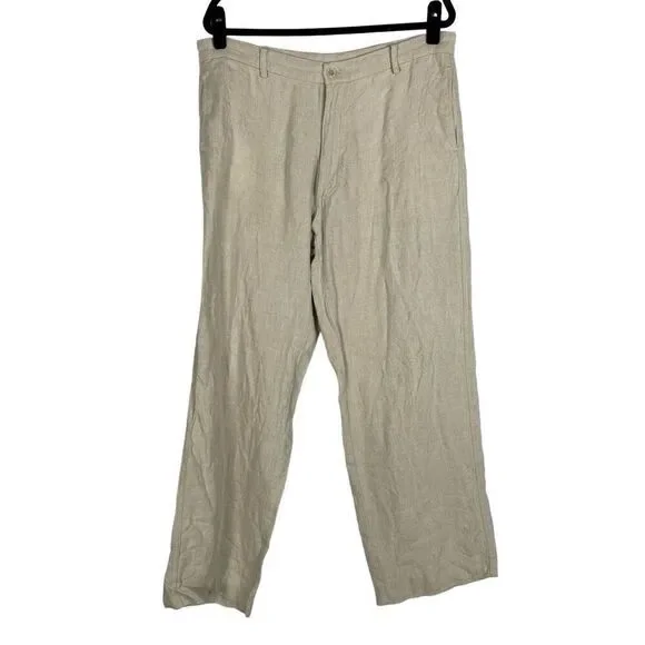 Vintage‎ Island Jupiter 100% Linen High Rise Trouser - Mens 36