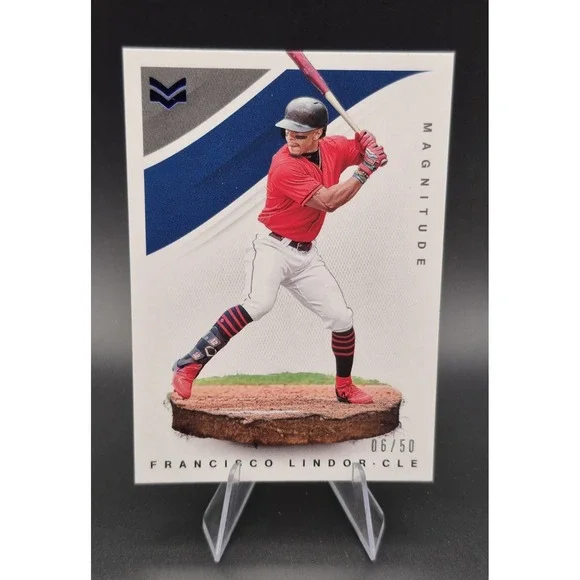 2020 Panini Chronicles Magnitude Francisco Lindor #19 Blue /50 Indians Mets