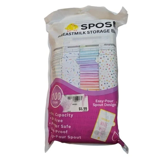 Sposie SimpleFeed Breast Milk‎ Storage Bags 8oz 100 Count NIB