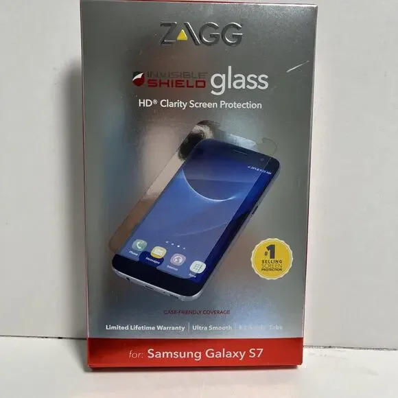 ZAGG‎ Invisible Shield Glass Screen Protector For Samsung Galaxy S7 Open But New