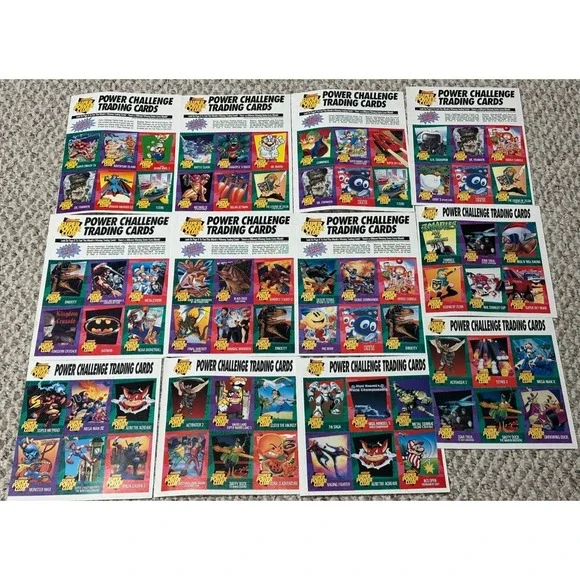 72 NINTENDO POWER CHALLENGE TRADING CARDS UNCUT 12 SHEETS ZELDA METROID MARIO