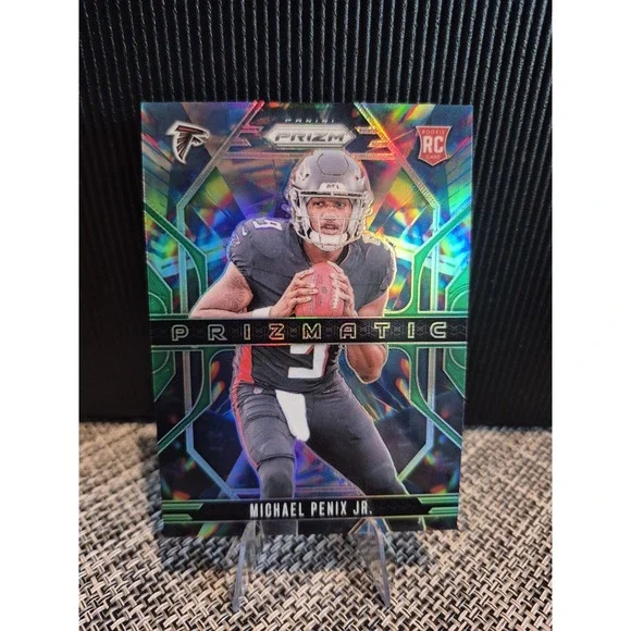 2024 Panini Prizm Michael Penix Jr. #10 Prizmatic Green Prizm (RC) ATL Falcons