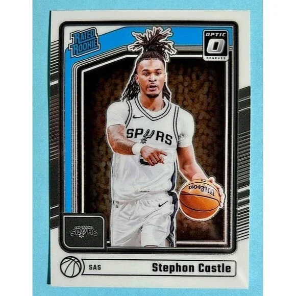 2025 Donruss Rated Rookie Spurs ,Stephon Castle Card #254