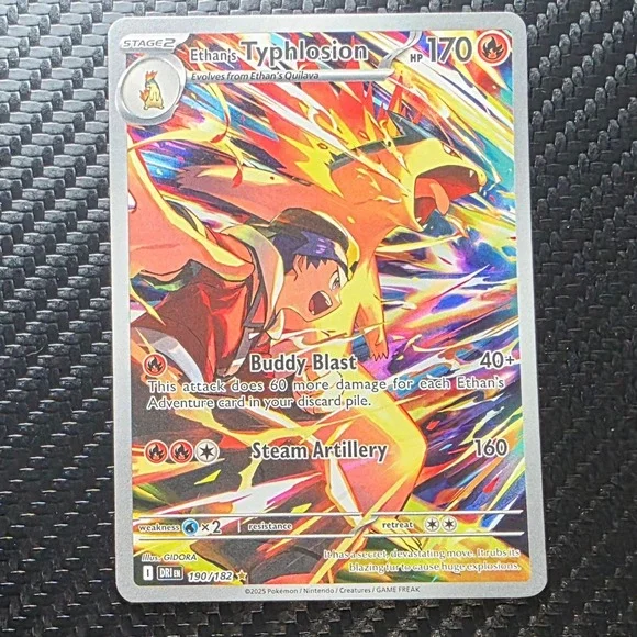 Ethan's Typhlosion 190/182 Shrouded Fable Illustration Rare Holo NM Pokémon Card