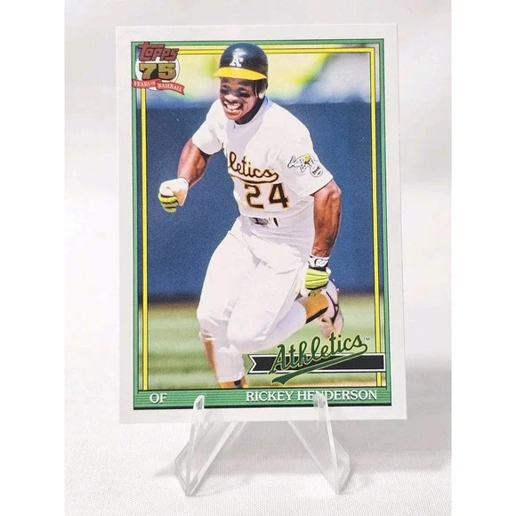 2026 Topps Series 1 1991 Topps #T91-52 Rickey Henderson Oakland Athletics NY HOF