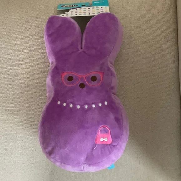 Peeps Purple Plush Bunny Dog Toy