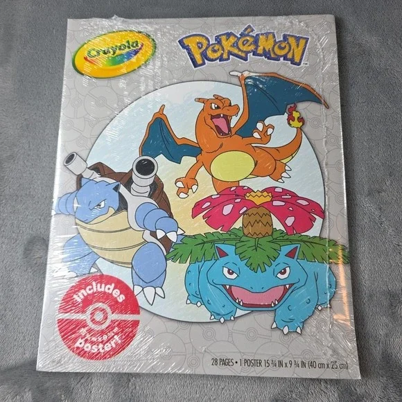 PokéMon: (2023) Crayola 28 Coloring‎ Pages + Poster New Sealed