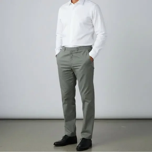 J. Crew Classic-Fit Hemp-Organic Cotton Blend Suit Pant NWT Men's Sz M Gray