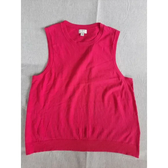 J. Crew Men's 2XL Classic Shell Pull-Over Knit‎ Vest Stretch Sweater Round Neck