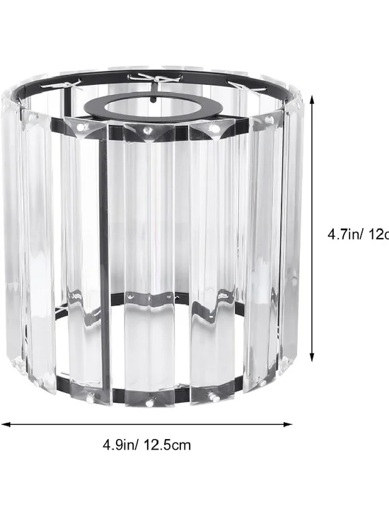 Set Of 4 Crystal Clear Lampshade