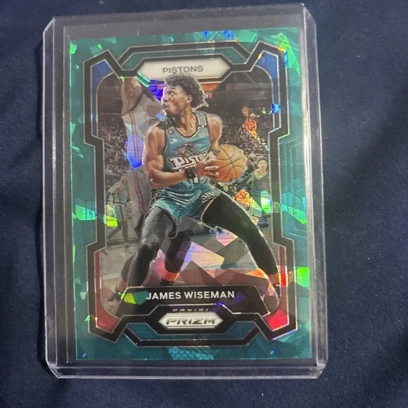 2023-24 Panini Prizm James‎ Wiseman 86 Green Cracked Ice Prizm /225 Pistons
