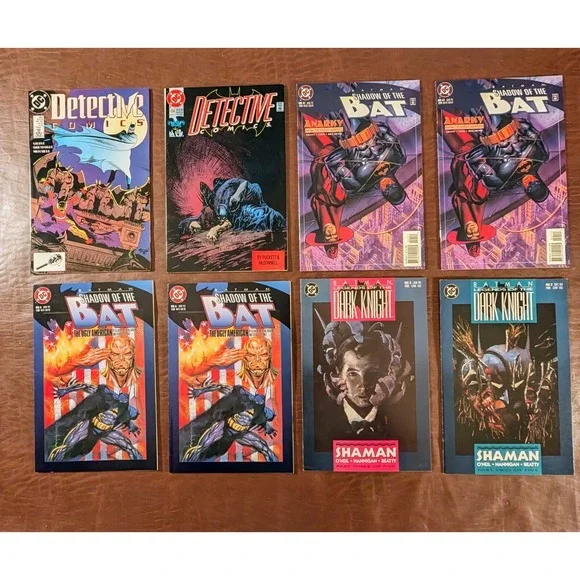 DC Comics Batman Lot of 8 Vintage Comic Books 1980s–1990s w/ Duplicates‎
