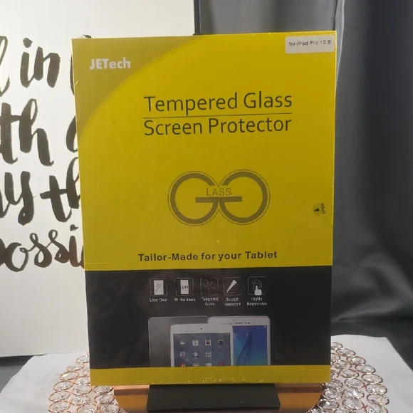 JETech Tempered Glass Screen Protector for iPad Pro 12.9 Inch NWT
