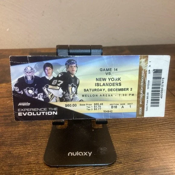 Pittsburgh Penguins Vtg Ticket Islanders Fleury Malkin Crosby 2006 Mellon Arena
