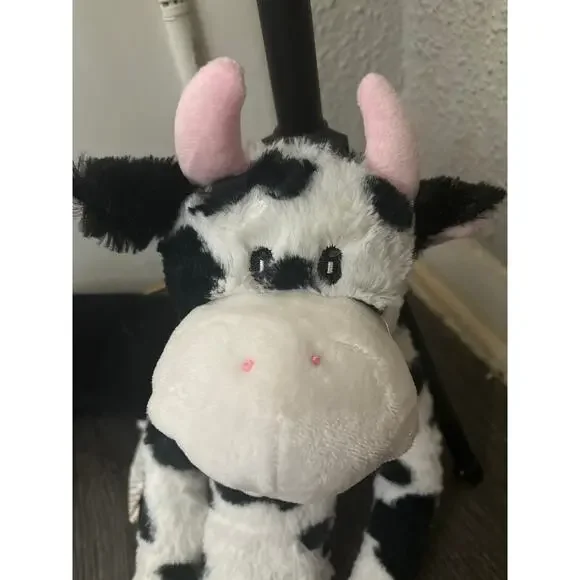 MultiPet Swingin Slevins Black/White Cow Long Arm Dog Toy NEW Stuffed Animal