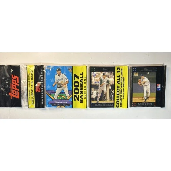 2007 Topps MLB factory sealed 22-card Rack Pack A.Miller RC, Glaus AS,& Baldelli