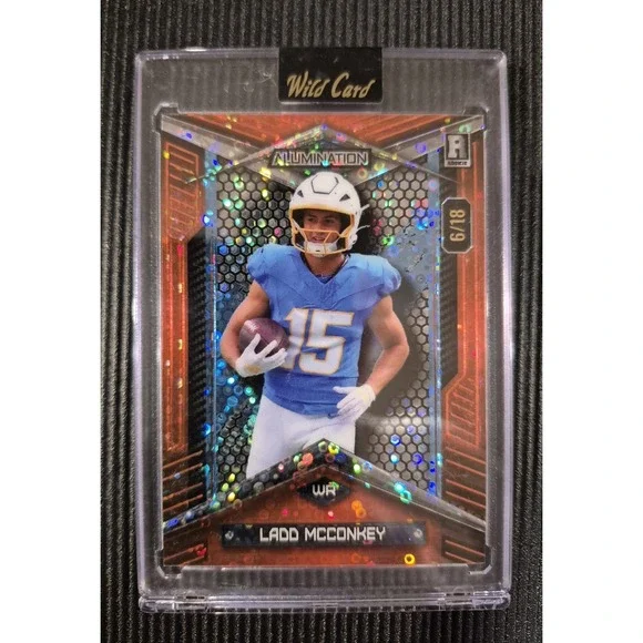 2024 Wild Card Alumination Ladd McConkey #BC-LM Orange Donut Circles /18 (RC) SP