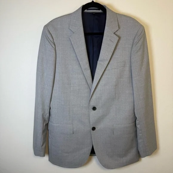 J.Crew Ludlow Loro Piana Super 120's Wool Light Gray Suit Jacket Size 40R NWT