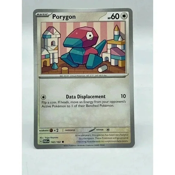 Porygon 142/182 Common Paradox Rift Pokemon TCG Non‎ Holo Mint Unplayed