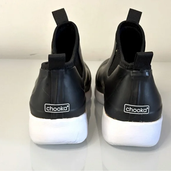 Chooka Lakemont Rain Sneaker W12 Black White Soles