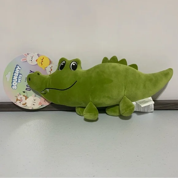 Squishy Pets Plush Alligator Dog Toy-NWT