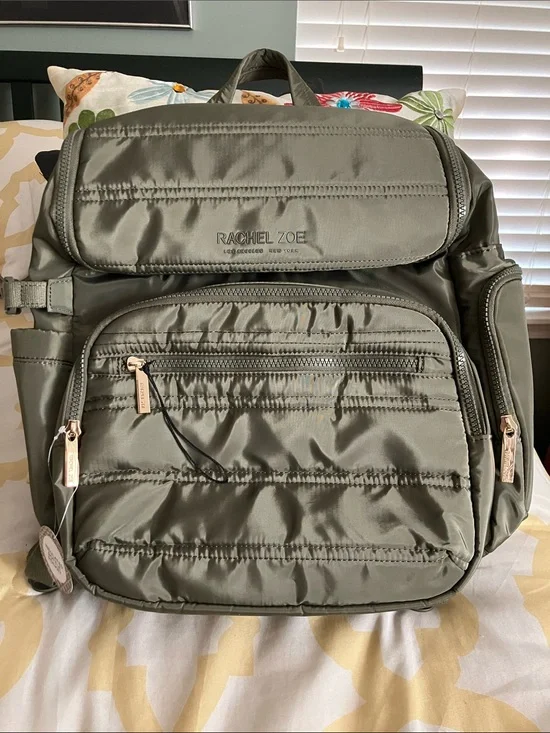 Rachel Zoe Olive Green Baby Diaper Backpack