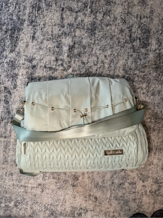 Mint Quilted Diaper Bag