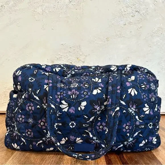 Vera Bradley Blue and Purple Bag with Floral Design