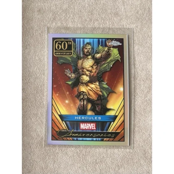 2025 Topps Chrome Marvel Hercules 60th Anniversary MA-3 Insert‎ Card Refractor
