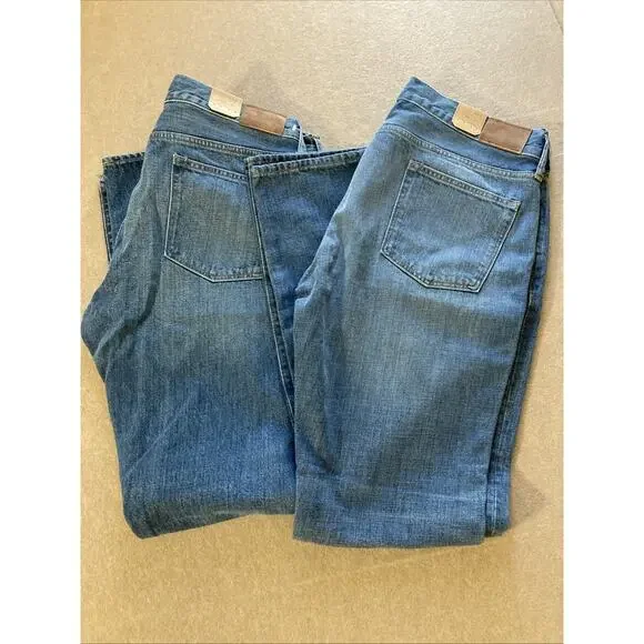 J. Crew‎ 484 jean Mens Sz 34x34 Set Of 2 New Blue 100% Cotton Lot $256 Valve