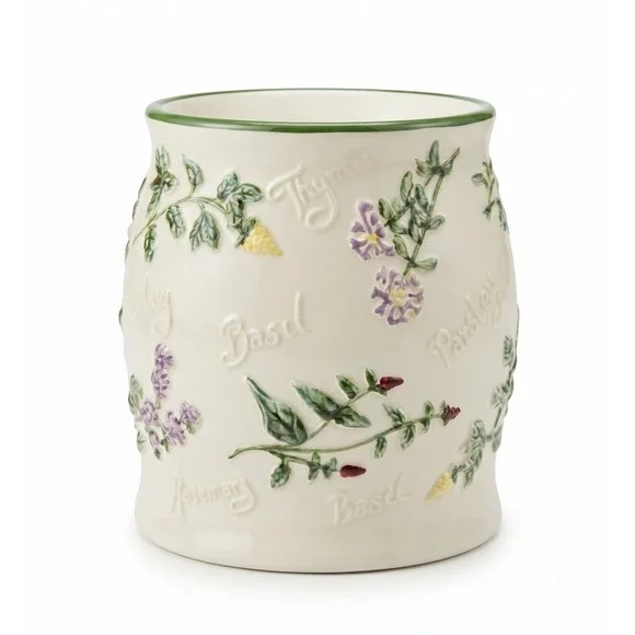 Yankee Candle Ceramic Herb Garden Electric Wax Warmer Embossed Botanical Floral