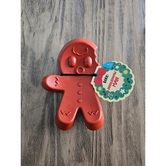 BarkBox Super Chewer Cookie Dog Toy Gingergnaw Man Large 50+ Pounds Gingerbread