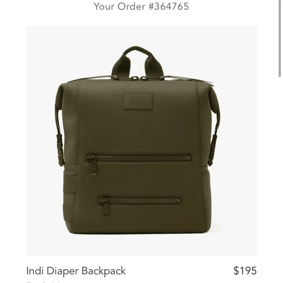 Dagne Dover Green Backpack Modern Utilitarian Design