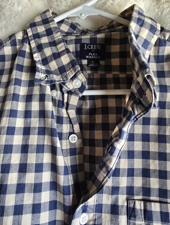 J. Crew Flex Washed Long Sleeve Button Down Shirt