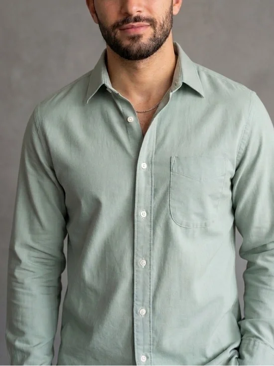 J. Crew Men's‎ Button-Down Shirt in Sage Green
